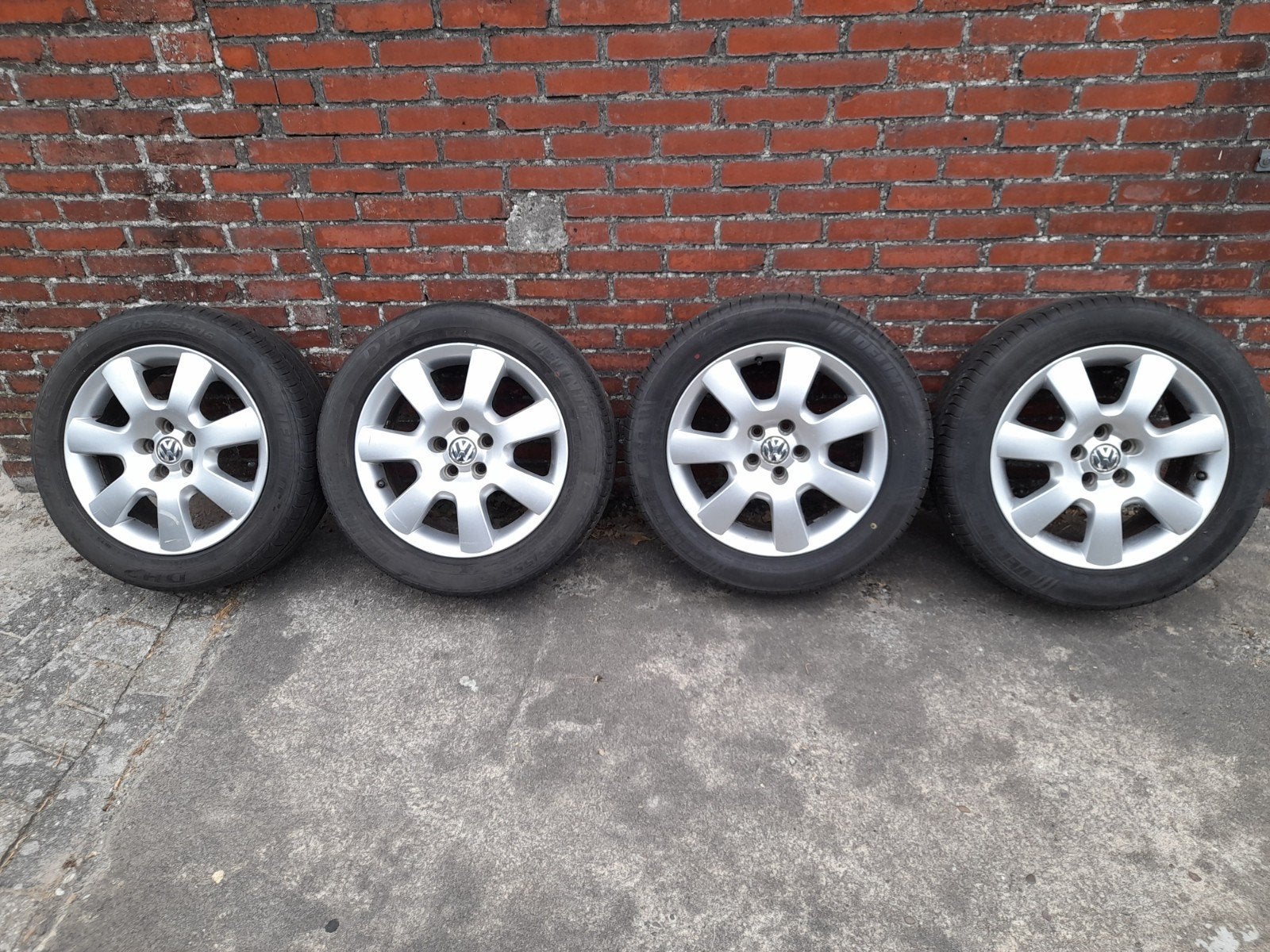 Golf 4 ,gebruikte zomerbanden met velgen (205/55R16), Auto-onderdelen, Banden en Velgen, Ophalen, Gebruikt, 16 inch, Banden en Velgen