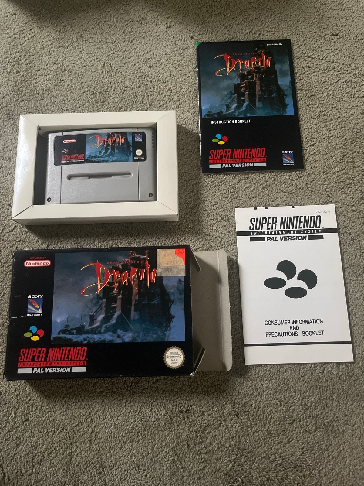 Dracula Super Nintendo SNES PAL Compleet in doos (CIB), Spelcomputers en Games, Games | Nintendo Super NES, Avontuur en Actie