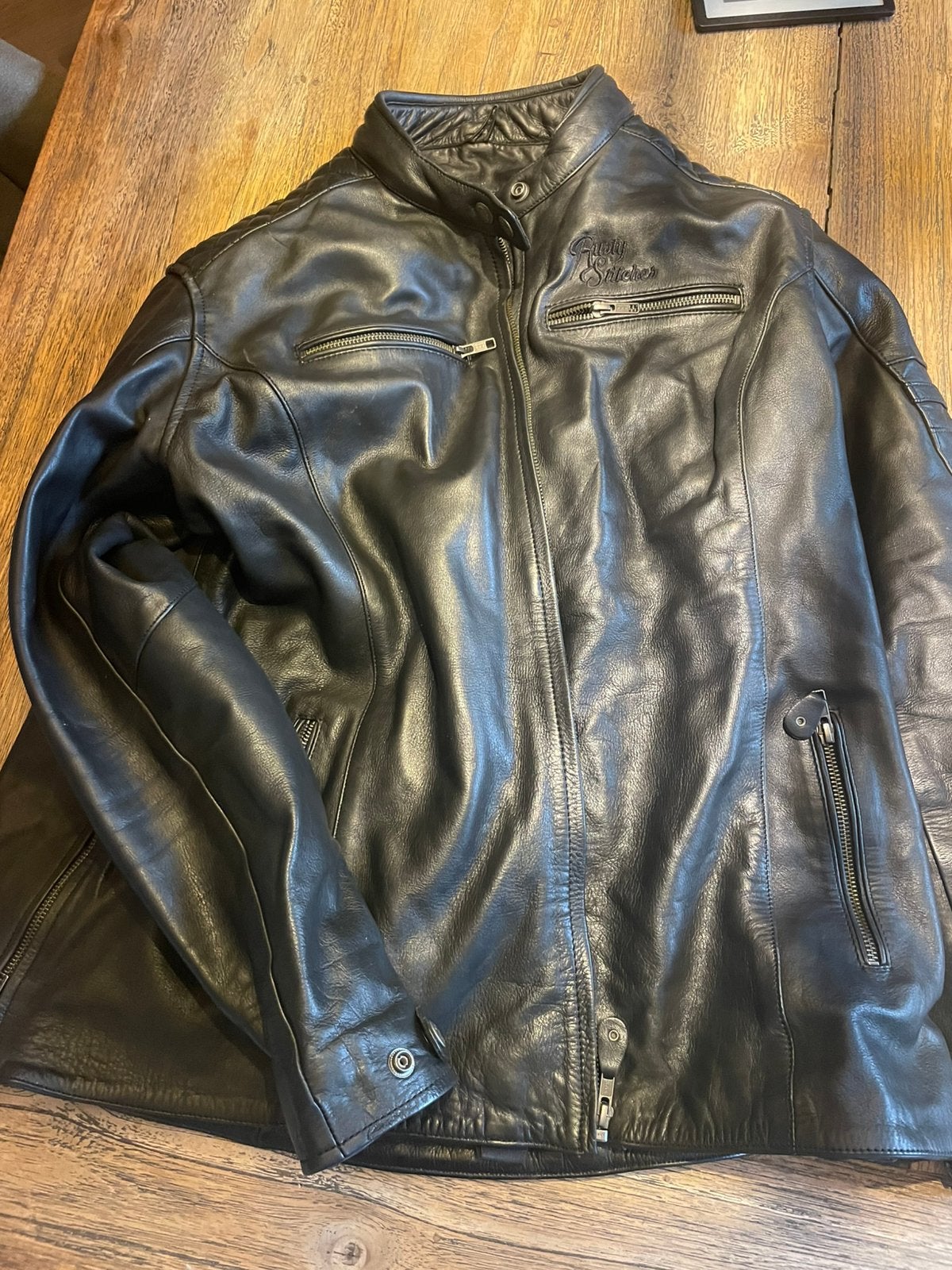 Motorjas dames Rusty Stitches Joyce maat 50, Ophalen, Tweedehands, Dames, Jas | leer