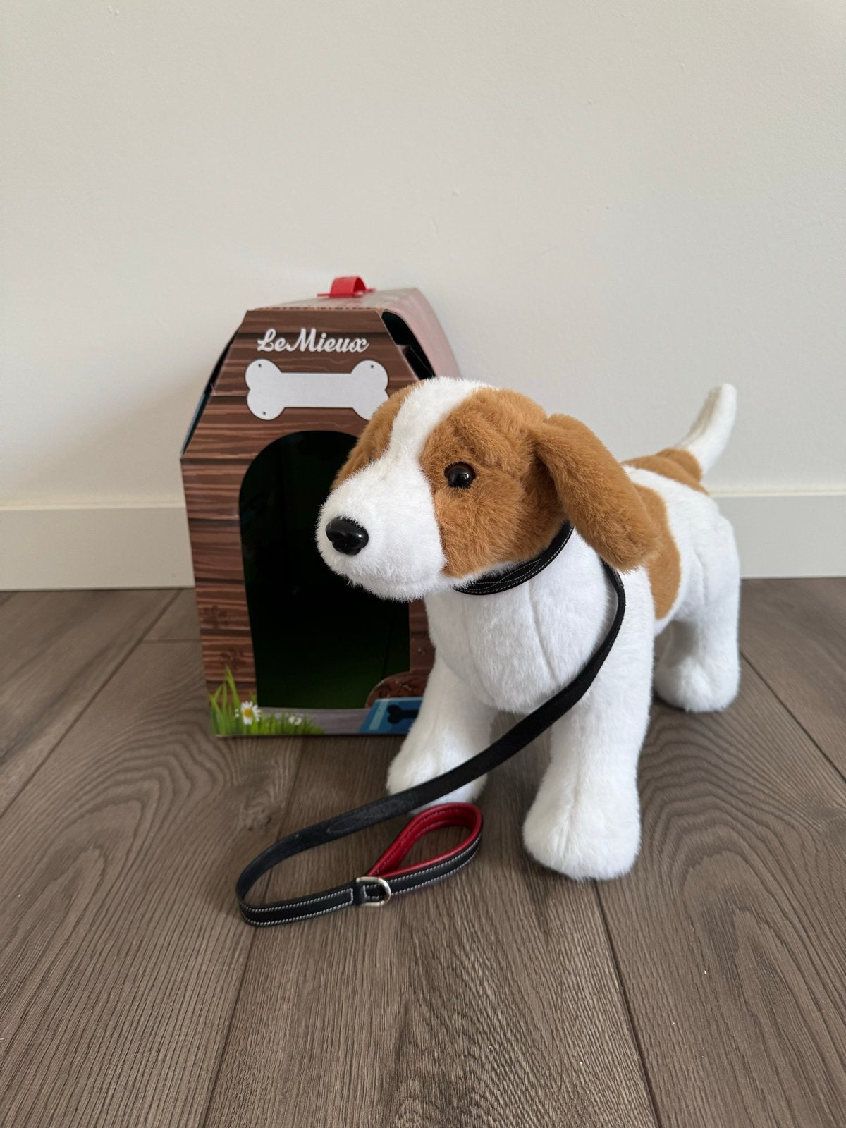 LeMieux toy puppy Jack + halsband en riem, Overige merken, Met kleding of accessoire, Zo goed als nieuw, Middelgroot (20 tot 80 cm)