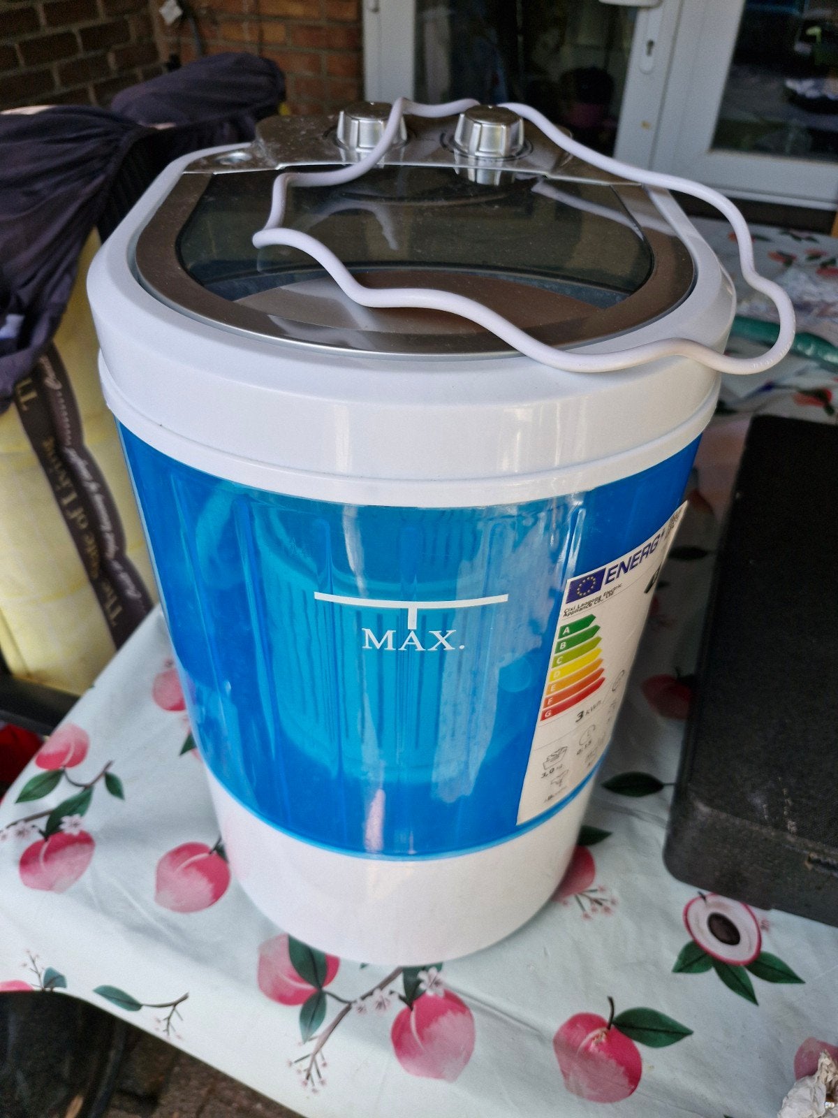 camping wasmachine, Ophalen, Zo goed als nieuw