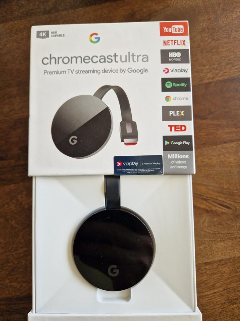 Chromecast Ultra 4K HDR Streaming Apparaat Google, Ophalen of Verzenden, Zo goed als nieuw, HDMI, Zonder harde schijf
