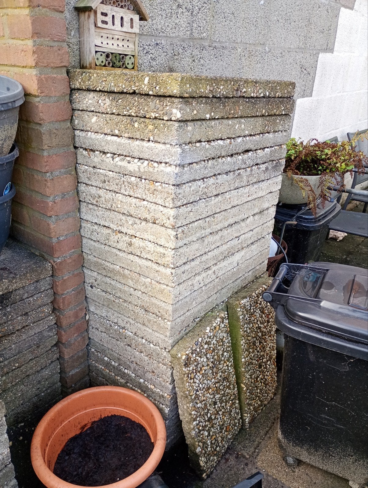 gratis 23 grindtegels 40x60, Ophalen, Gebruikt, Kunststof