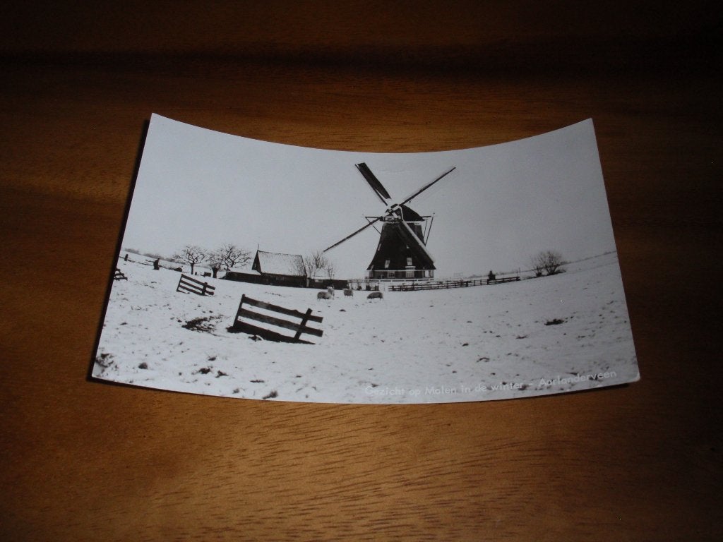 Aarlanderveen Molen in de Winter, Verzenden, 1960 tot 1980, Ongelopen, Zuid-Holland