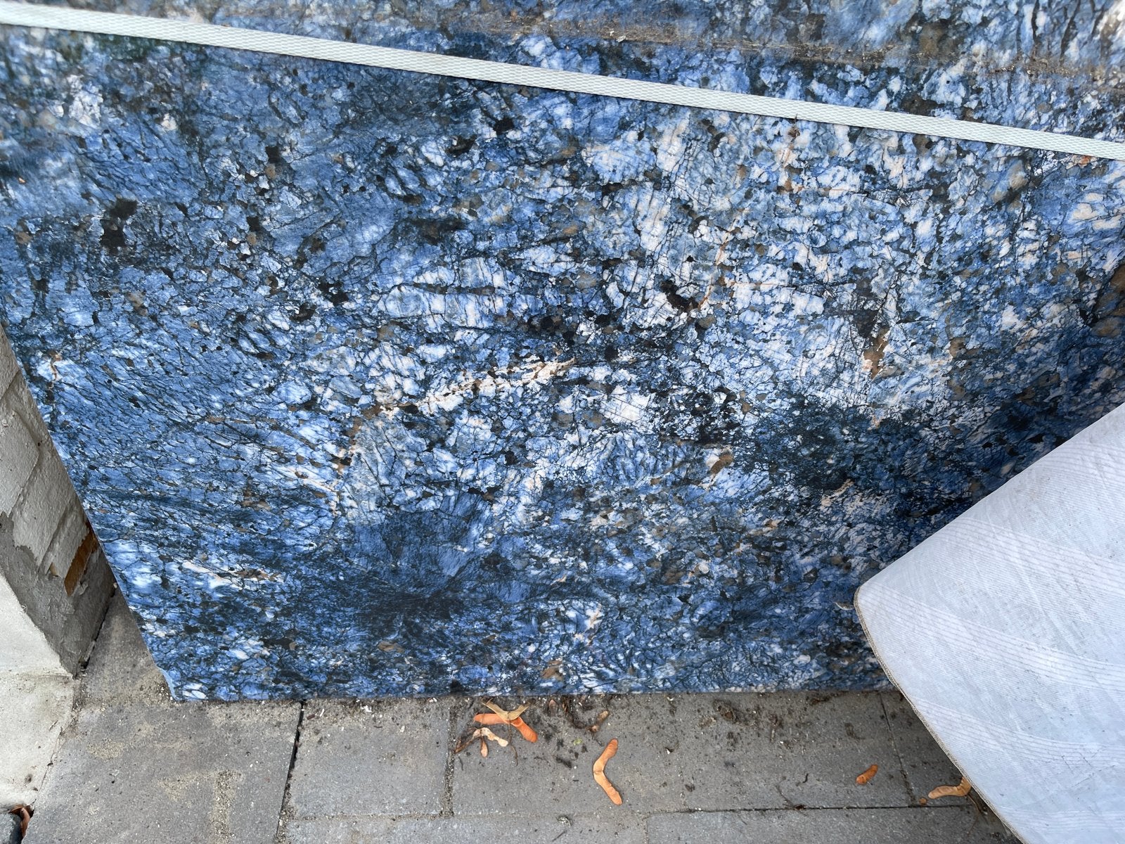 Prachtige blauwe granieten plaat - Uniek design 90X125X1, Ophalen, 60 cm of meer, Graniet, Overige typen