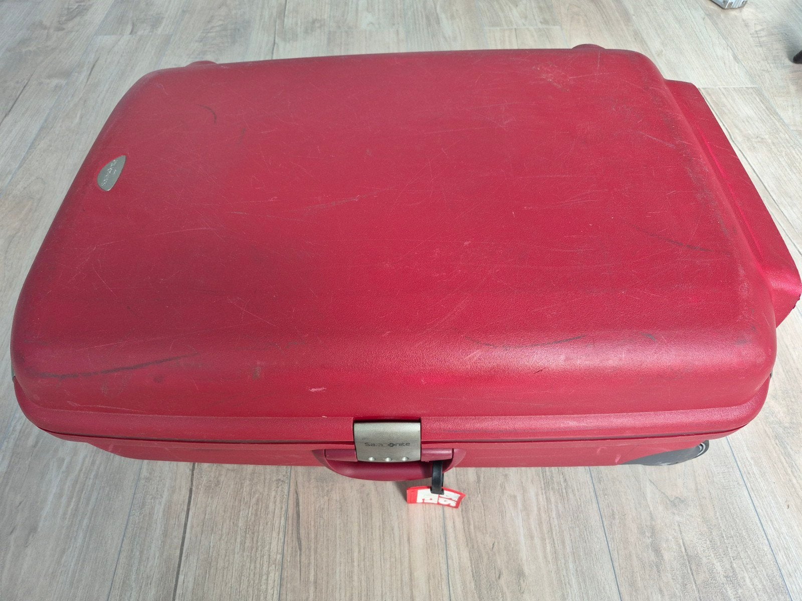 Koffers Samsonite rood en blauw, hard kunststof., Wieltjes, Gebruikt, Hard kunststof, Ophalen of Verzenden