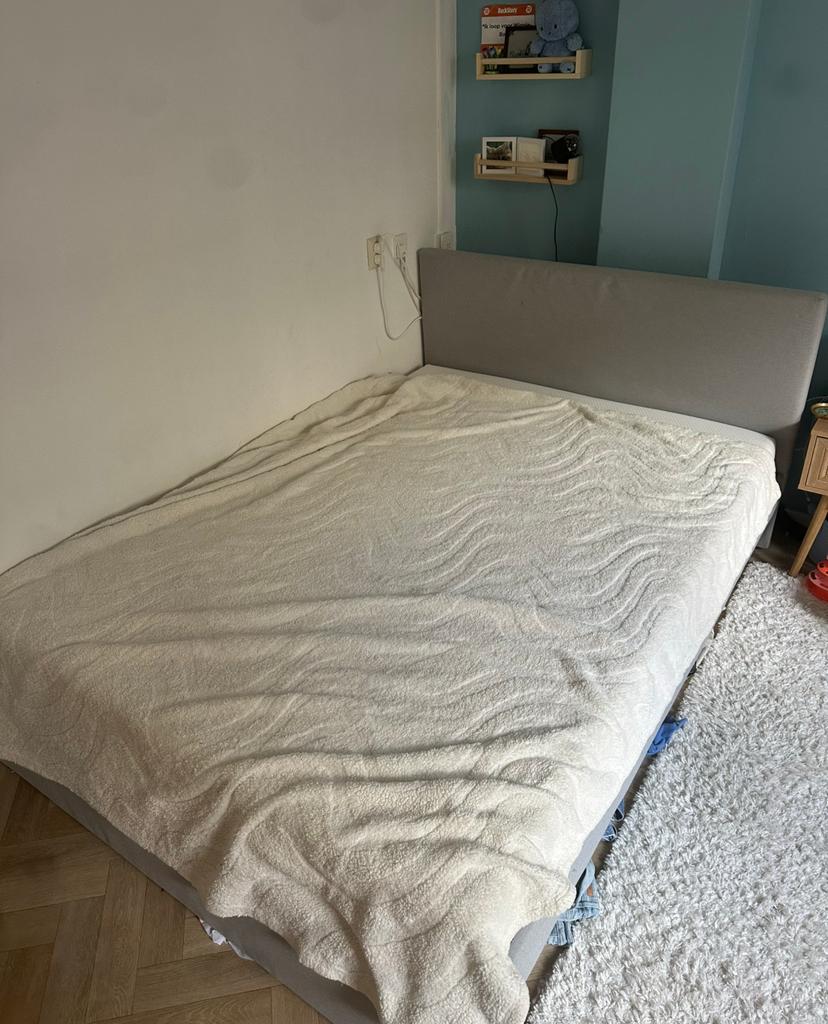 IKEA BED gladstad - 140x200, Huis en Inrichting, Slaapkamer | Bedden, 90 cm, Eenpersoons, Wit, Ophalen of Verzenden