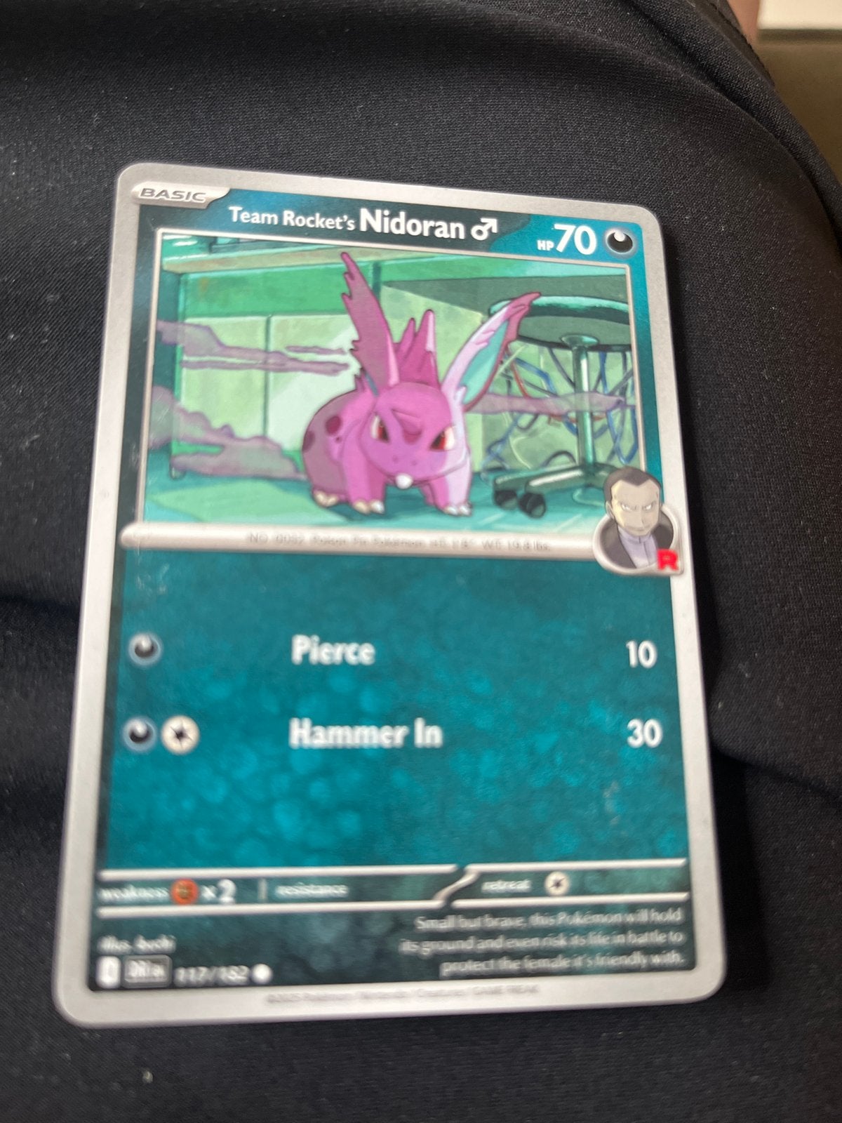 Team Rocket's Nidoran Pokemon Kaart - HP 70, Ophalen of Verzenden, Zo goed als nieuw, Losse kaart