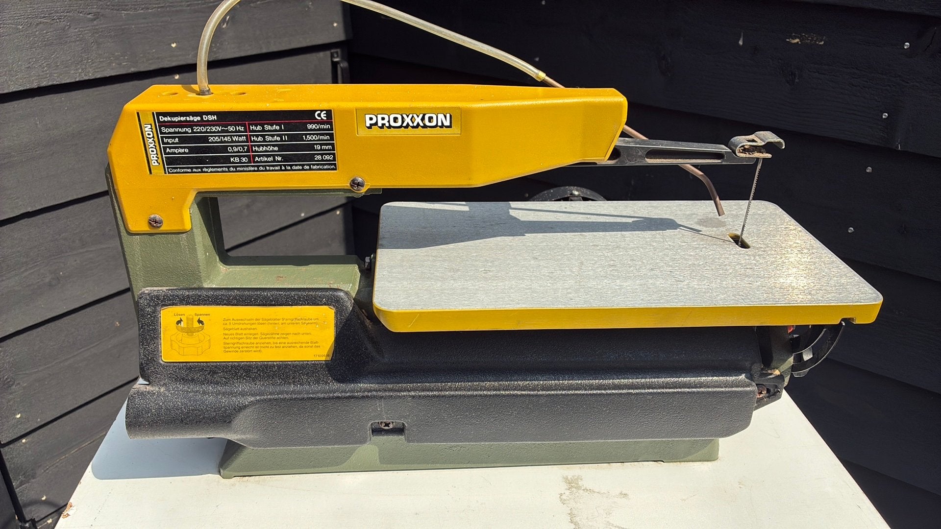 Proxxon DSH figuurzaag / decoupeerzaag – 2 snelheden • 28092, Doe-het-zelf en Verbouw, Gereedschap | Zaagmachines, Ophalen, Zo goed als nieuw
