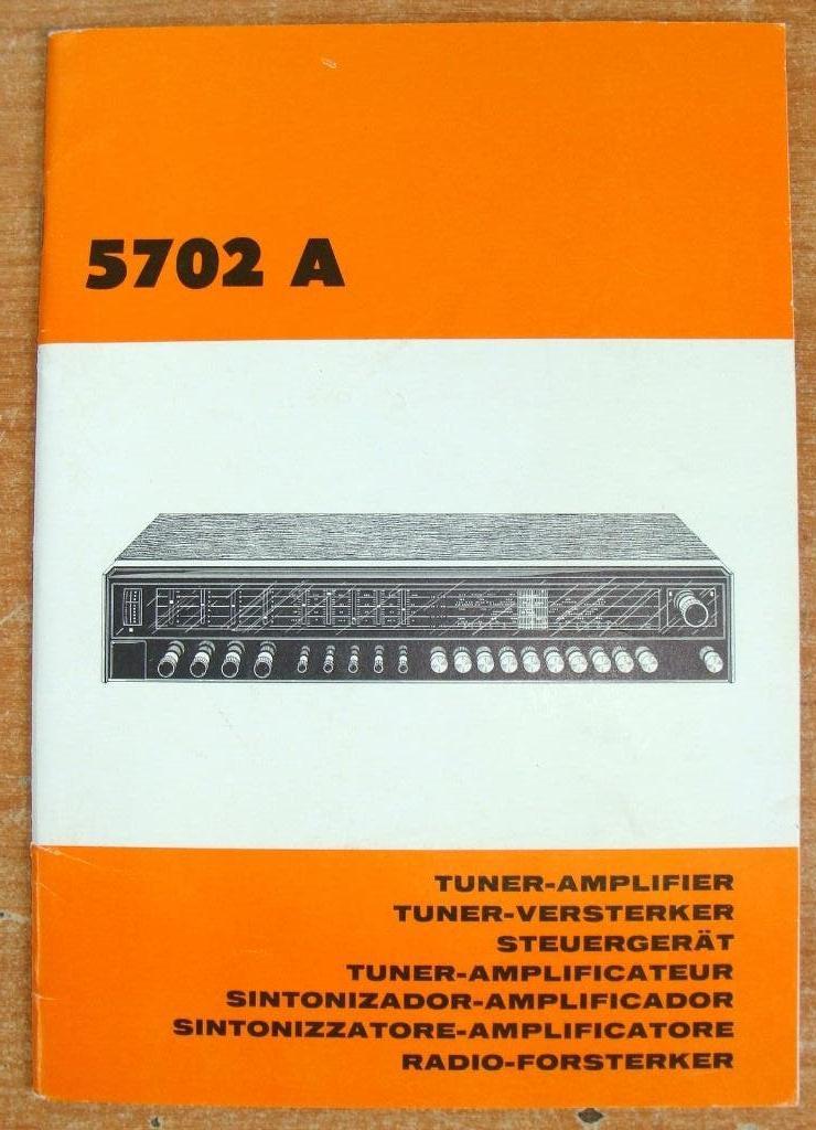 Handleiding Philips 5702A, Tuner-Versterker, Audio, Tv en Foto, Versterkers en Receivers, Ophalen, Gebruikt, Minder dan 60 watt
