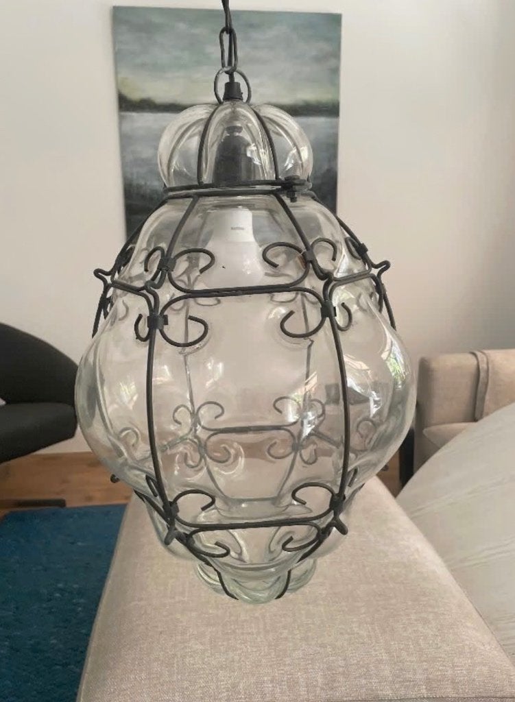 Hang lamp oriental, Ophalen, Zo goed als nieuw, Glas, Overige fittingen