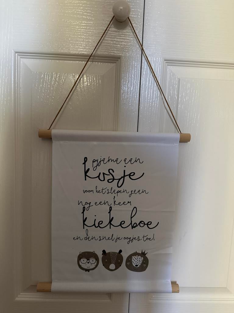 Wanddecoratie 'Slaap Lekker' voor Kinderkamer, Ophalen of Verzenden, Zo goed als nieuw, Wanddecoratie