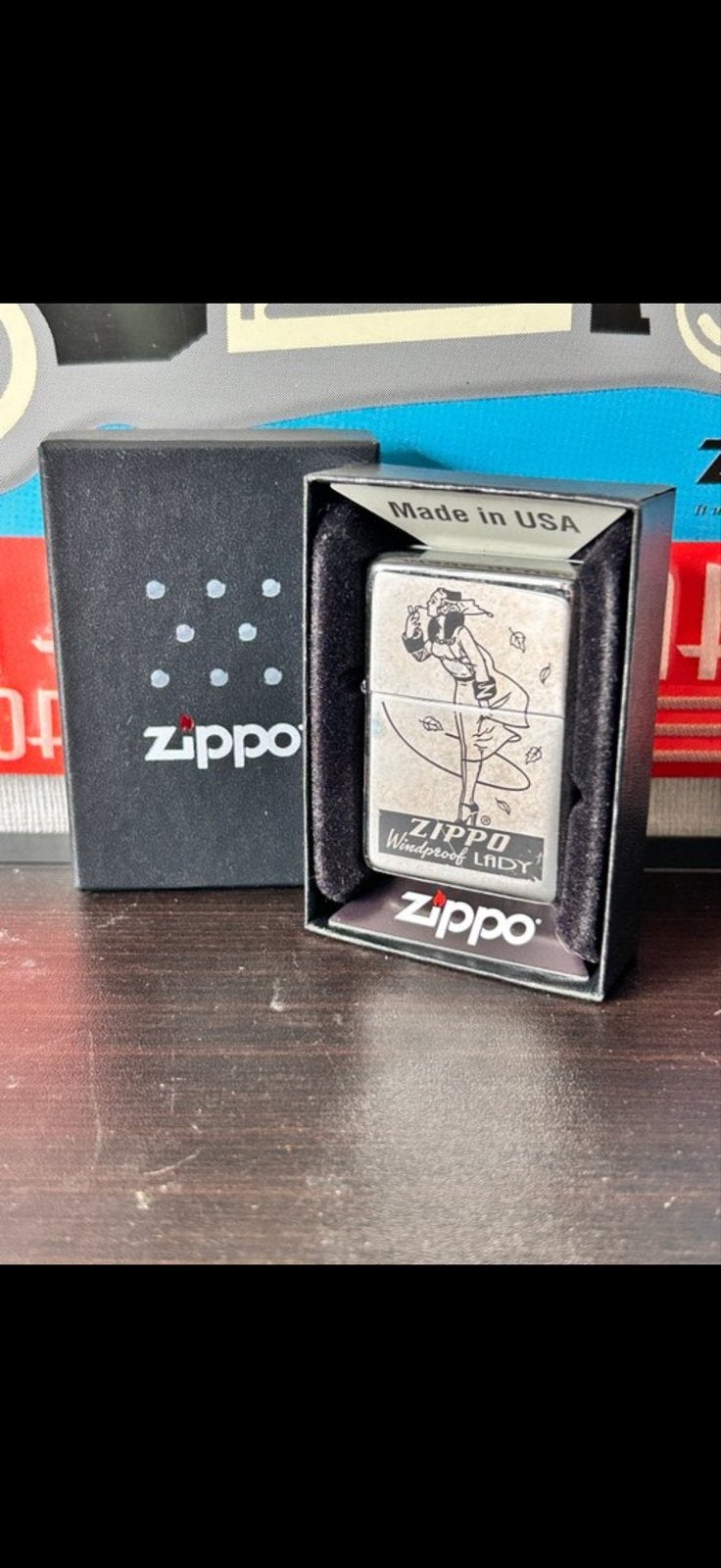 Zippo A16 Windproof Lady Benzineaansteker, Ophalen of Verzenden, Zo goed als nieuw, Aansteker