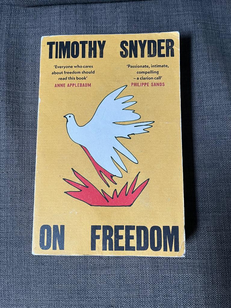 On Freedom (Timothy Snyder, English), Ophalen of Verzenden, Gelezen