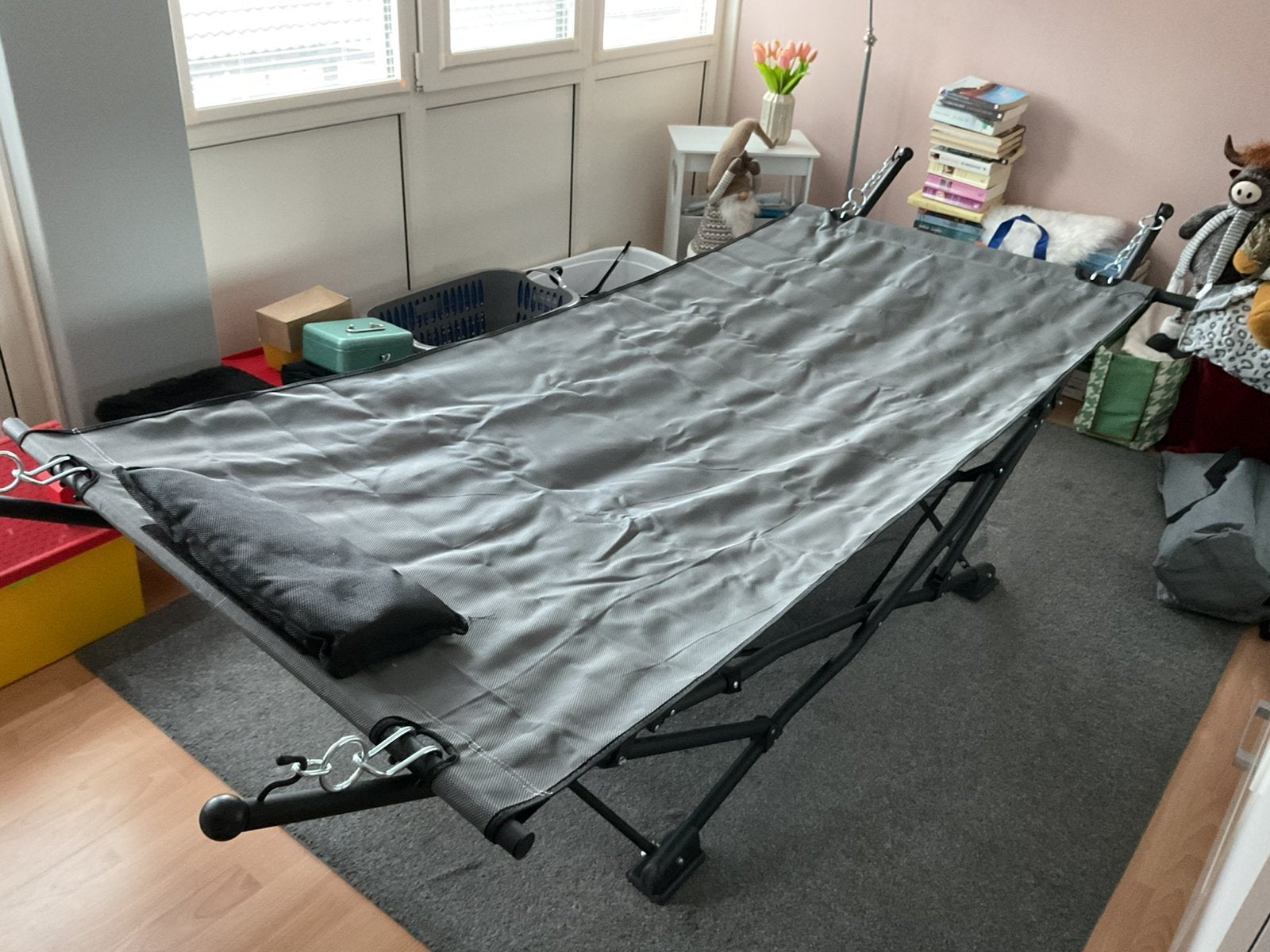 Hangmat met standaard, Ophalen, Zo goed als nieuw, Met standaard