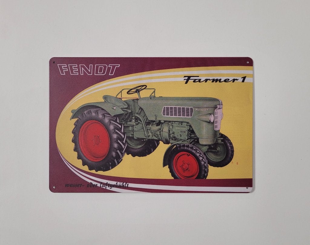 Fendt Farmer 1 tractor reclamebord van metaal wandbord deco, Verzamelen, Reclamebord, Info@deconoord.nl, Deco Noord, Nieuw