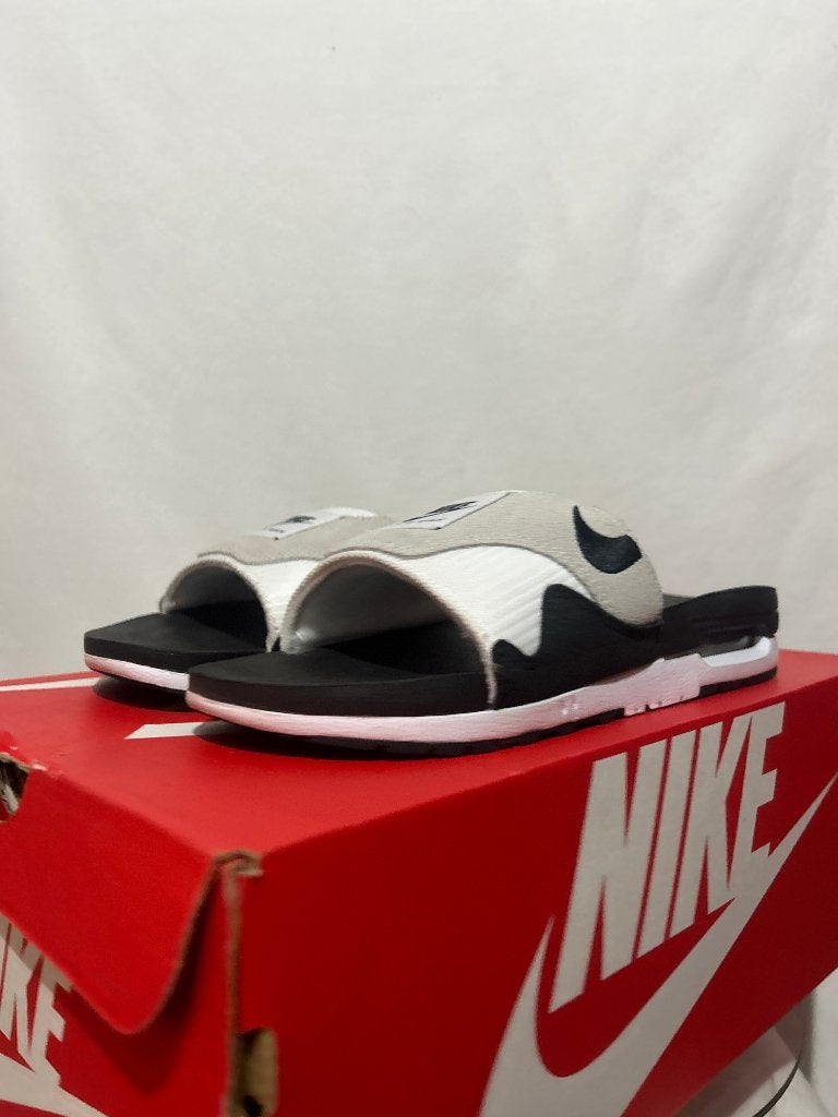 ALS NIEUW + DOOS! Maat 41 - Nike Air Max 1 Slide White Black, Slippers, Overige kleuren, Verzenden, Nike