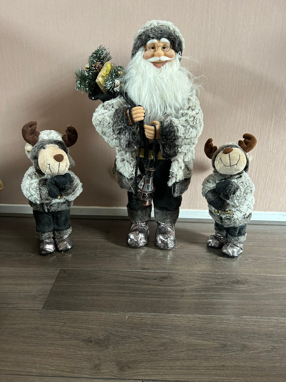 Kerst set kerstman rendieren, Ophalen of Verzenden, Zo goed als nieuw