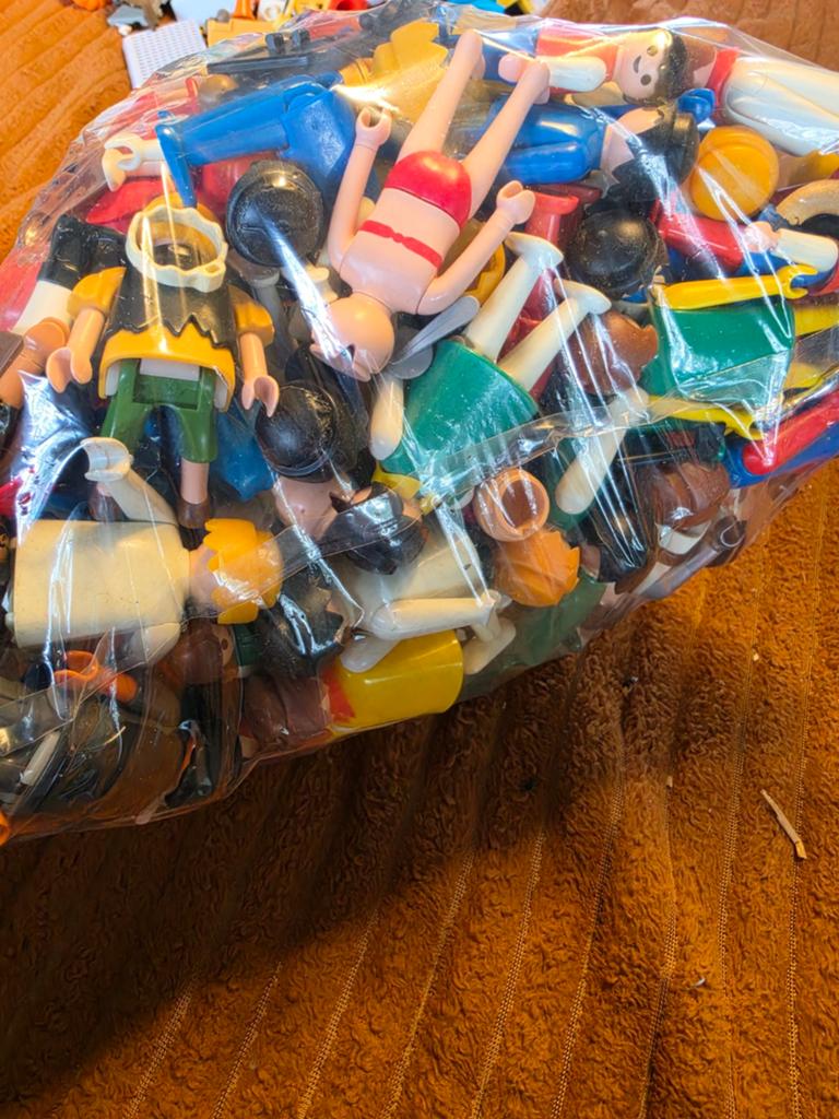 Zak vol playmobil geobra poppetjes en toebehoren, Ophalen of Verzenden, Gebruikt