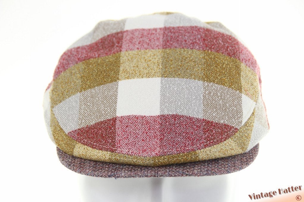 Platte pet Hatland Yip Red bordeaux khaki katoenmix 56 en 60, 60 cm (XL, 7½ inch) of meer, Nieuw, Ophalen of Verzenden, Pet
