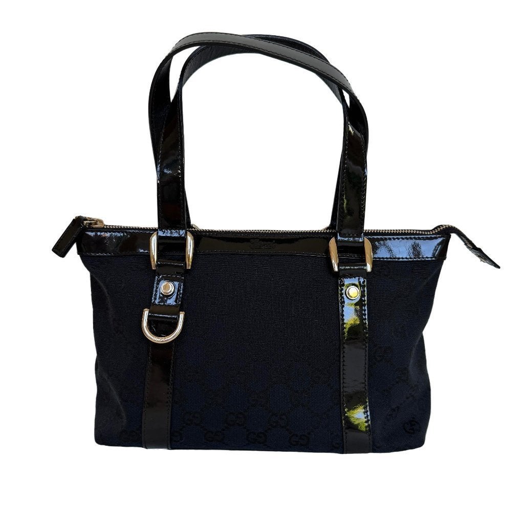 Gucci abbey abby schoudertas handtas navy blauw zwart, Ophalen of Verzenden, Zo goed als nieuw, Blauw