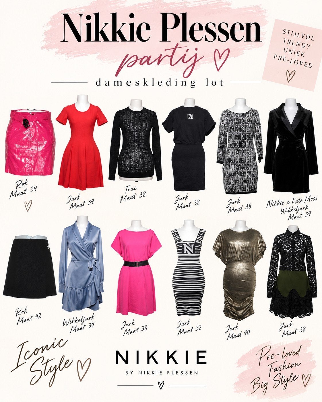 partij 23 stuks nikkie plessen kate moss kleding nieuw zgan, Ophalen of Verzenden, Nieuw