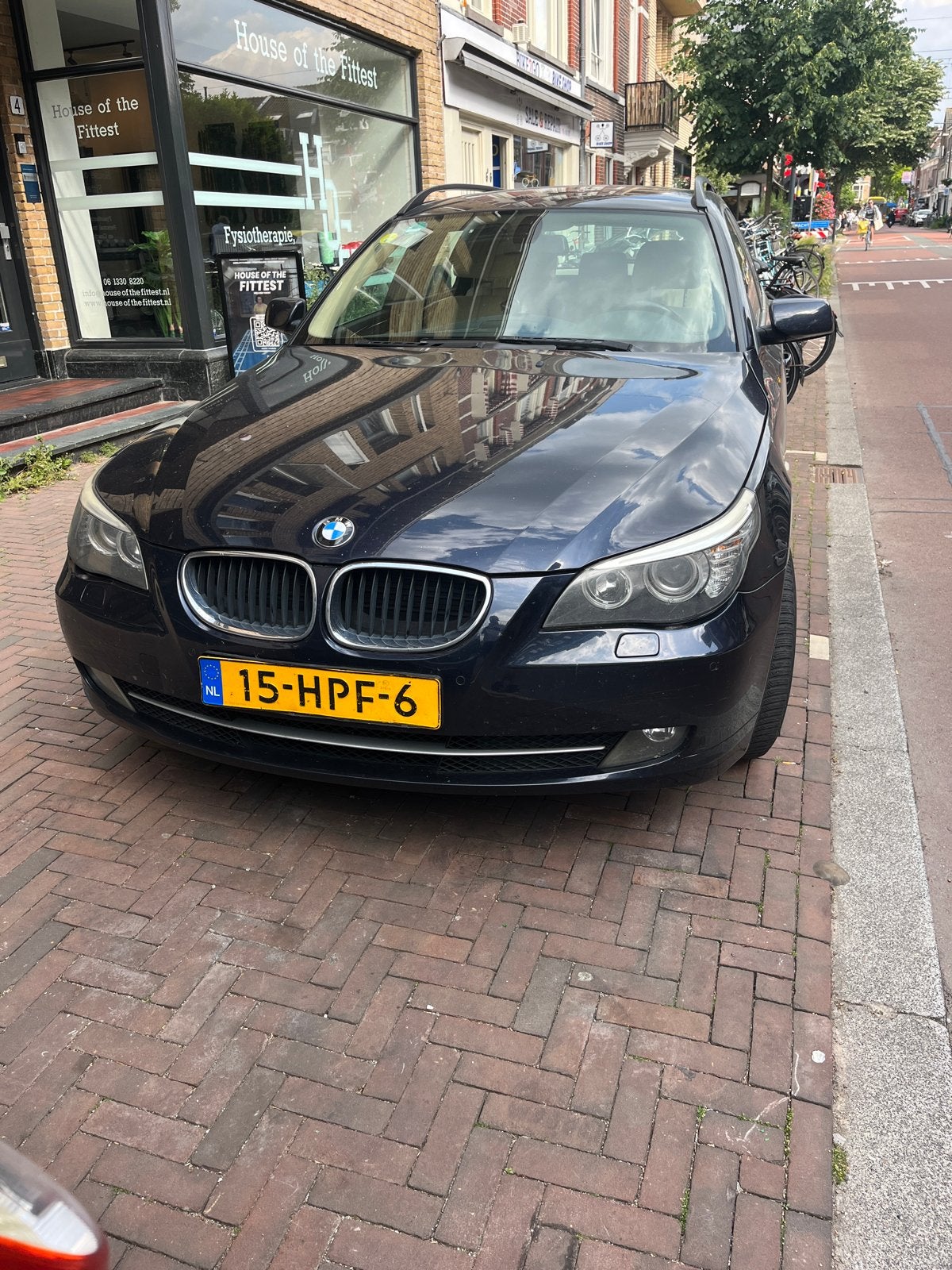 BMW 5-Serie 2.0 520I Touring AUT 2009 Blauw, Auto's, BMW, Automaat, Euro 5, Achterwielaandrijving, Beige