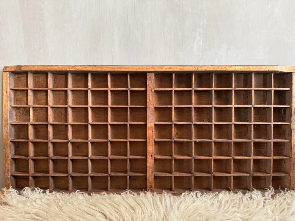 Oude houten letterbak, Antiek en Kunst, Ophalen