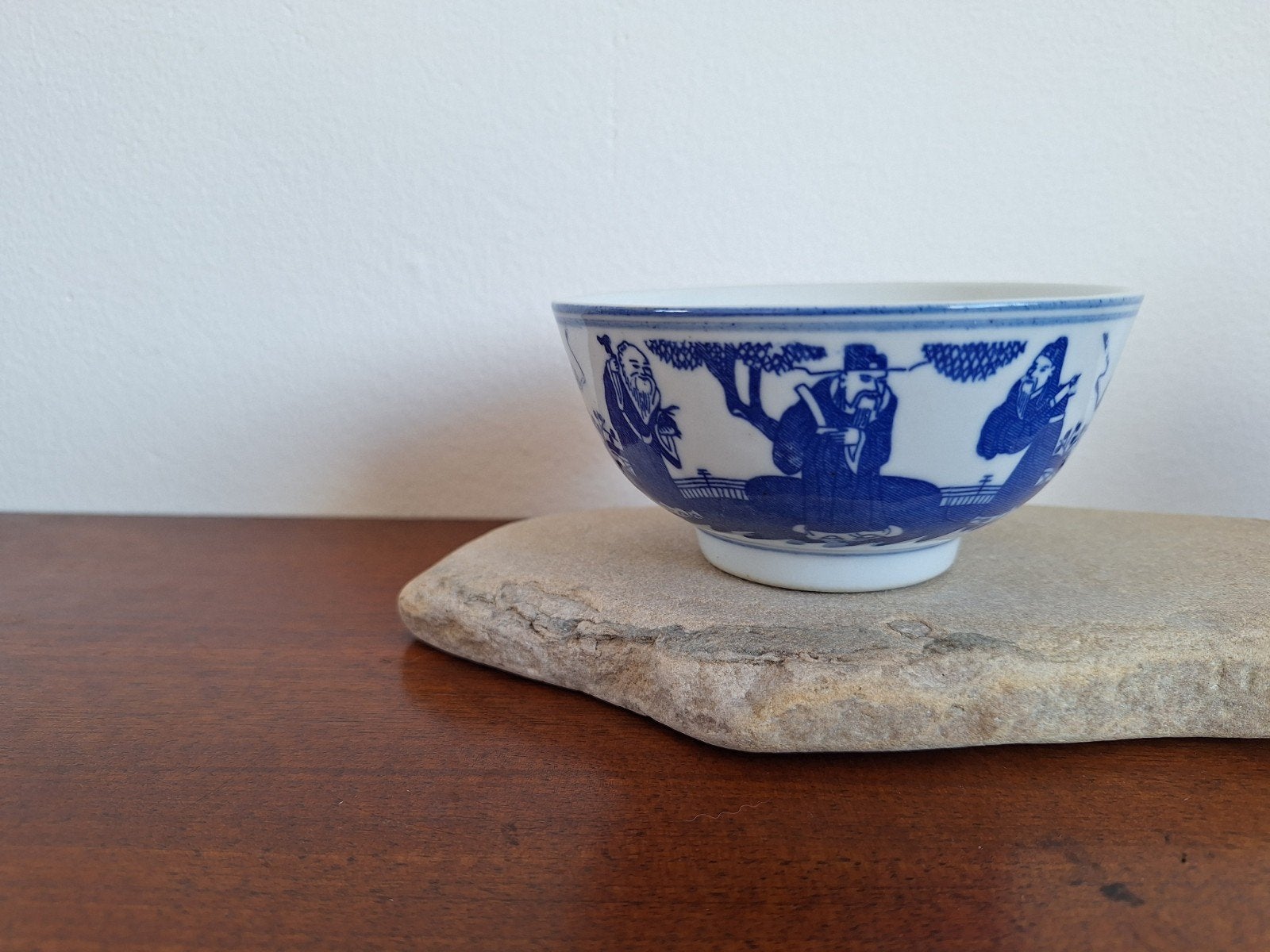 Porseleinen chinese rijstkom met fu lu shou, Ophalen of Verzenden, Zo goed als nieuw
