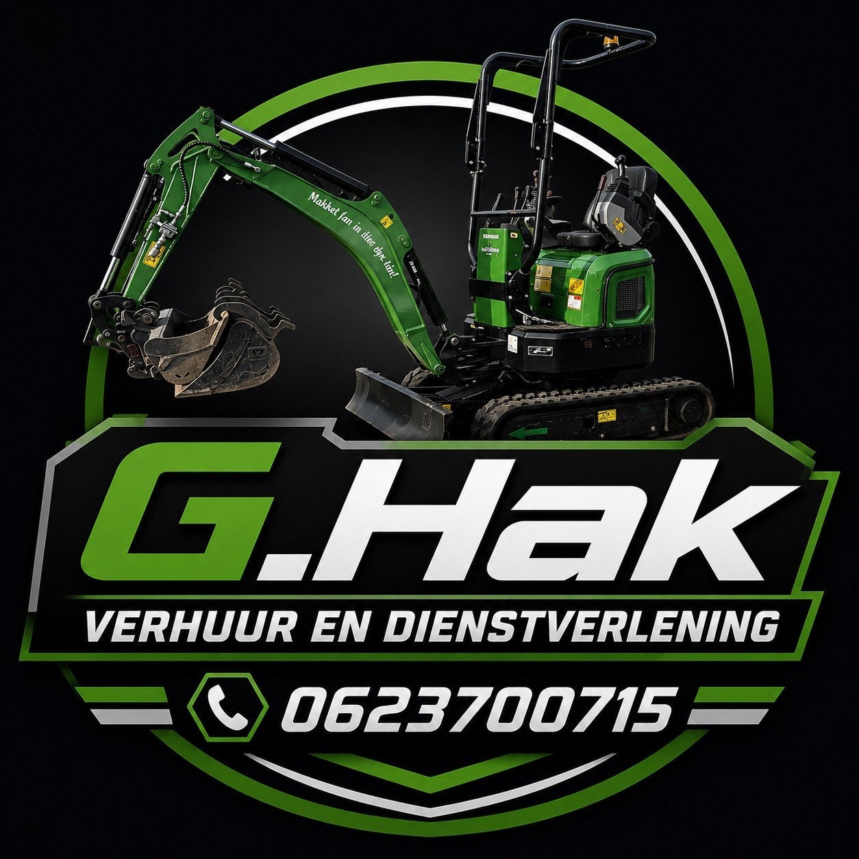 minigraver met machinist te huur, Ophalen of Verzenden