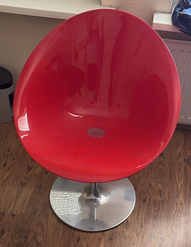 originele Kartell Ero|S designstoel Philippe Starck, rood, Ophalen, Gebruikt, Rood, Eén