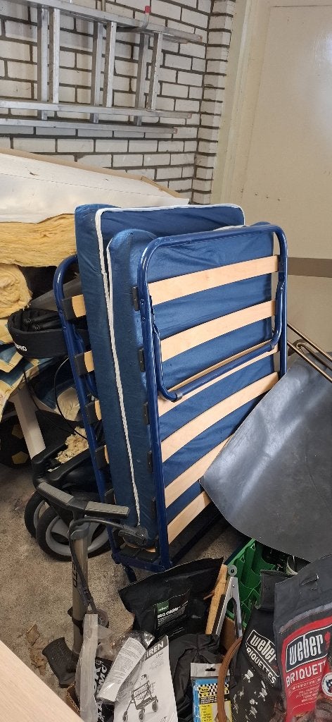 Simpel opklapbed, Ophalen, Gebruikt, Eenpersoons, 190 cm of minder