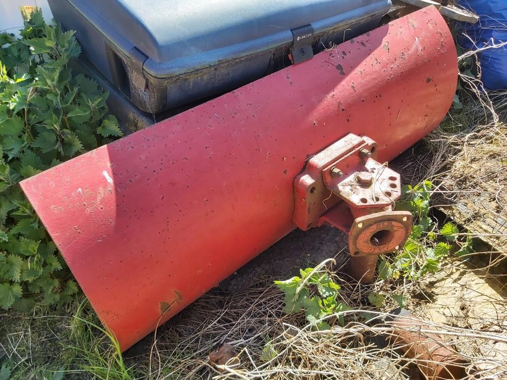 Grondschuif: 1.22x0.55m, rubber veger rand onderlangs, Tuin en Terras, Veegmachines, Ophalen of Verzenden, Zo goed als nieuw, Nb