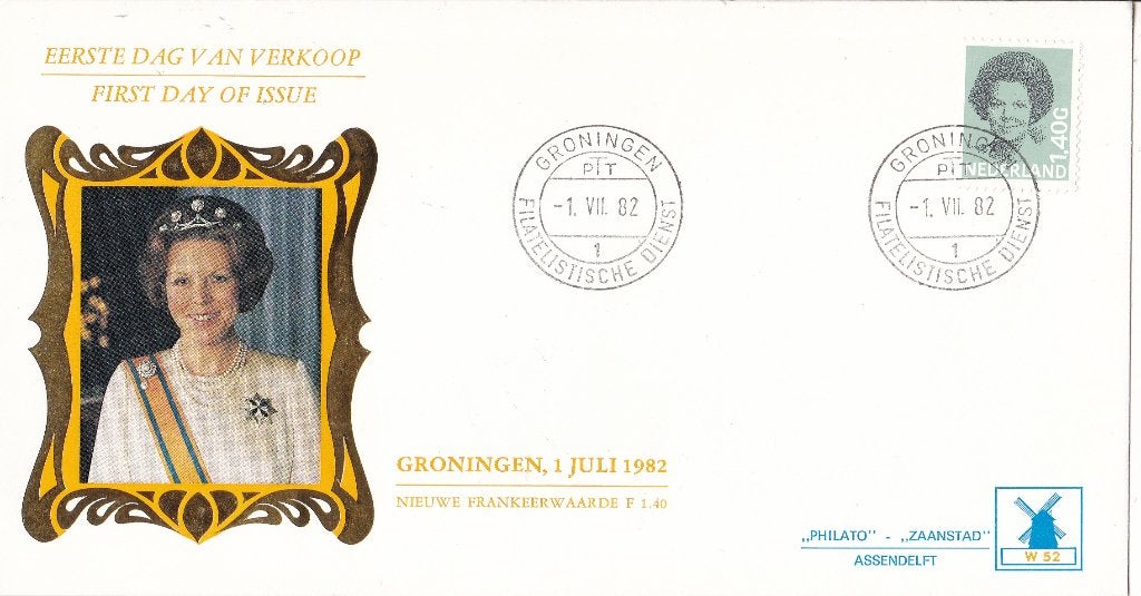 Philato – FDC – Koningin Beatrix – type Struycken - NVPH W52, Postzegels en Munten, Verzenden, Envelop