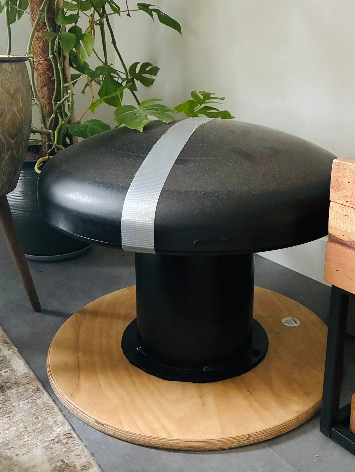 Turnpaddenstoel, ø 60 cm Janssen Fritsen, Ophalen, Gebruikt, Materiaal, Zwart