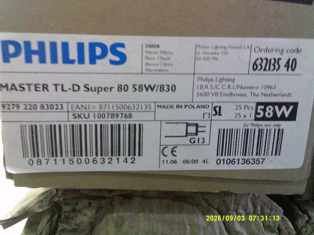 Philips Master TL-D Super 80 TL-D 58W/830 buizen, Ophalen, Nieuw, Minder dan 50 watt, Lamp