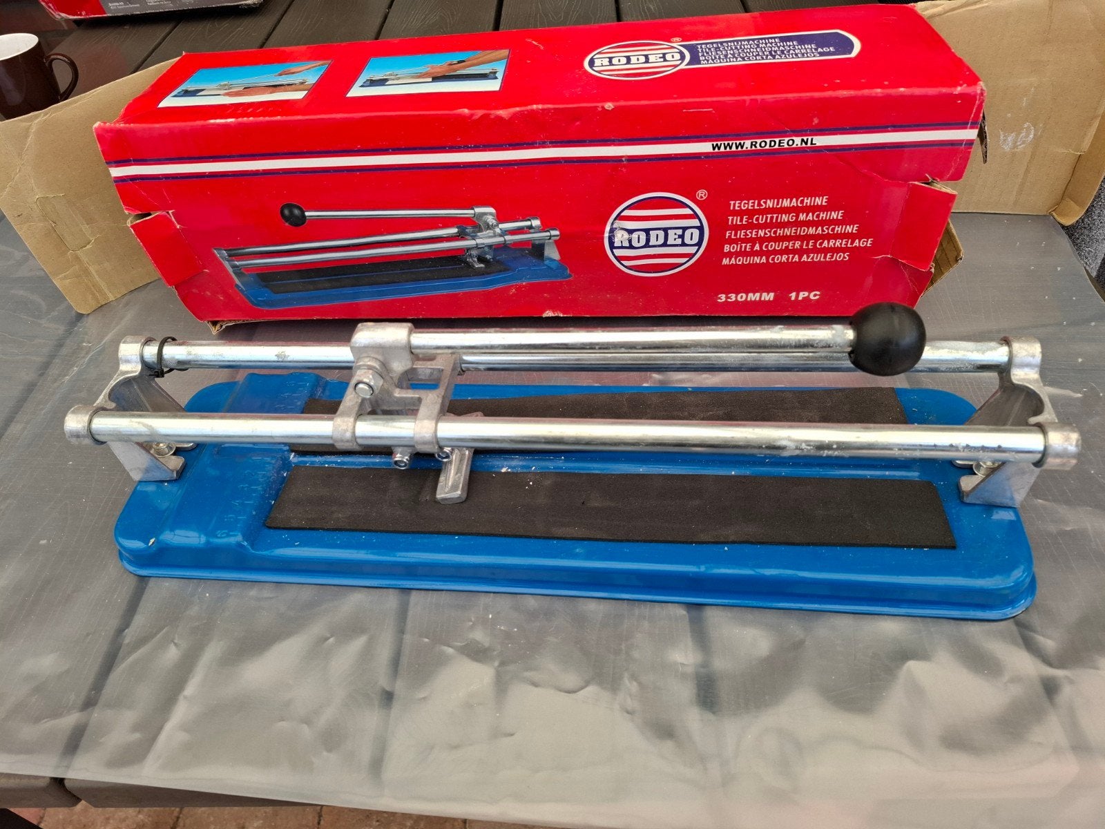 Rodeo tegelsnijmachine 330mm, Ophalen, Gebruikt, Overige typen, Minder dan 5 m²