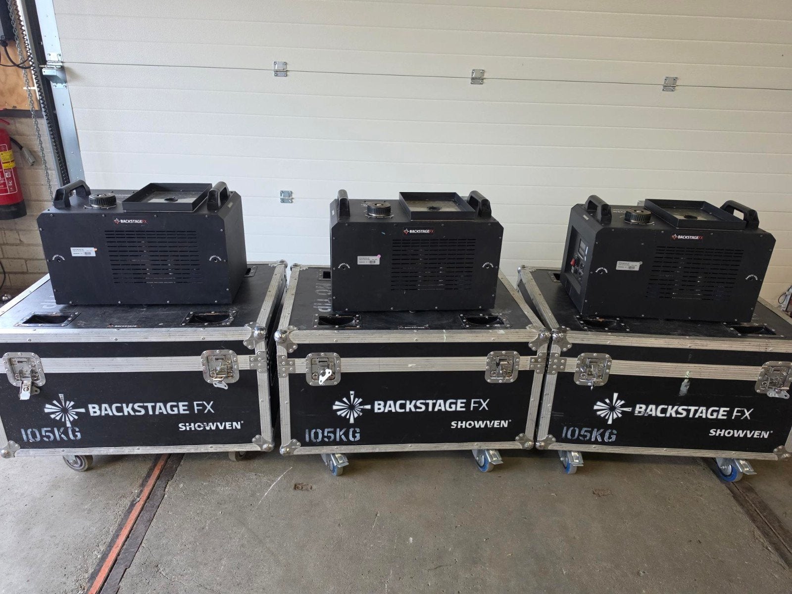 2x Showven Sonicboom Jet met flightcase / 3 sets beschikbaar, Ophalen, Gebruikt, Overige typen