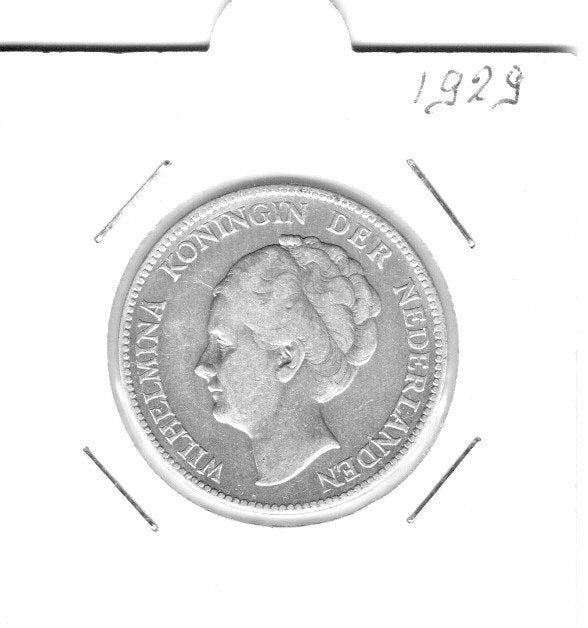 1 Gulden 1929, 1 gulden, Zilver, Ophalen of Verzenden, Koningin Wilhelmina