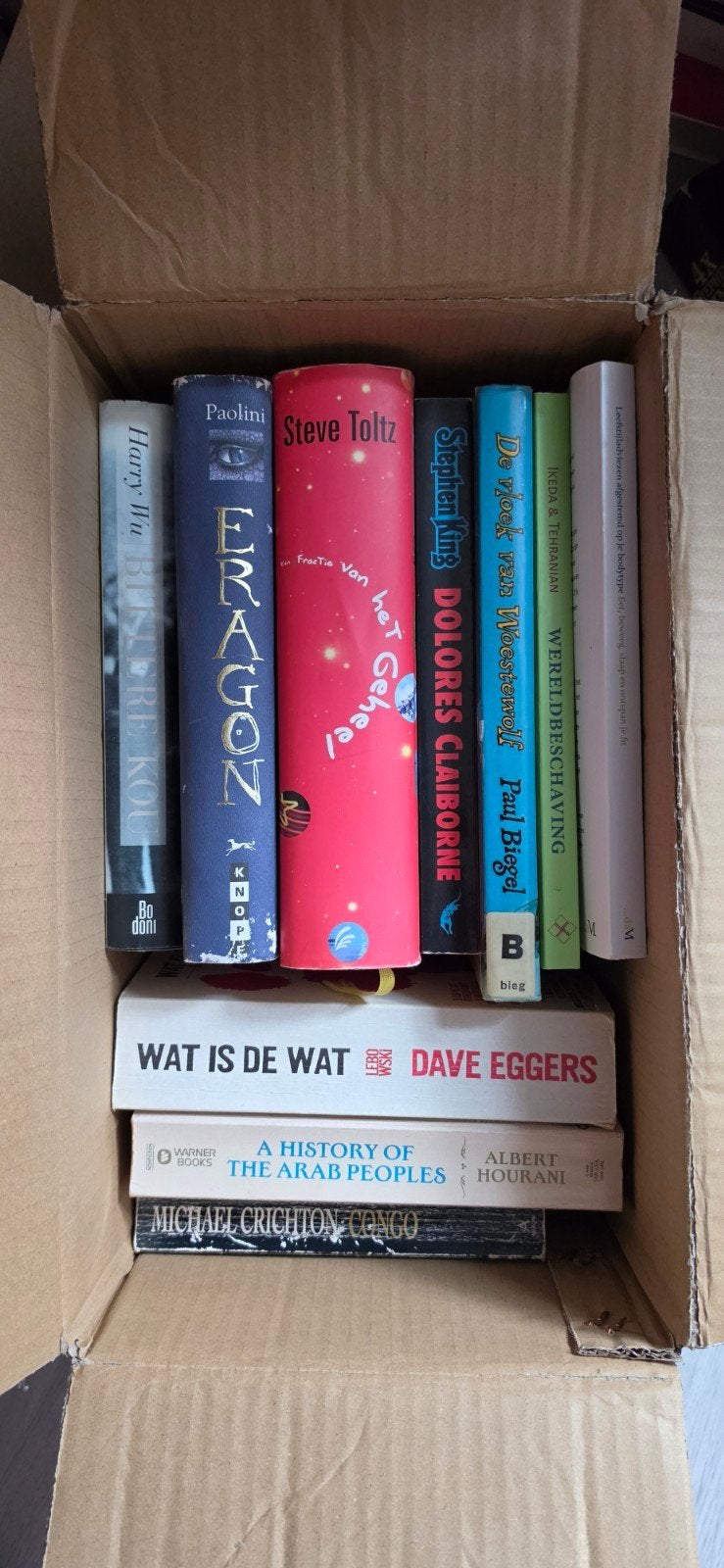 Diverse boeken: Eragon, Stephen King, Dave Eggers en meer, Ophalen of Verzenden, Gelezen, Diverse auteurs (Paolini, Stephen King, Dave Eggers, etc.)