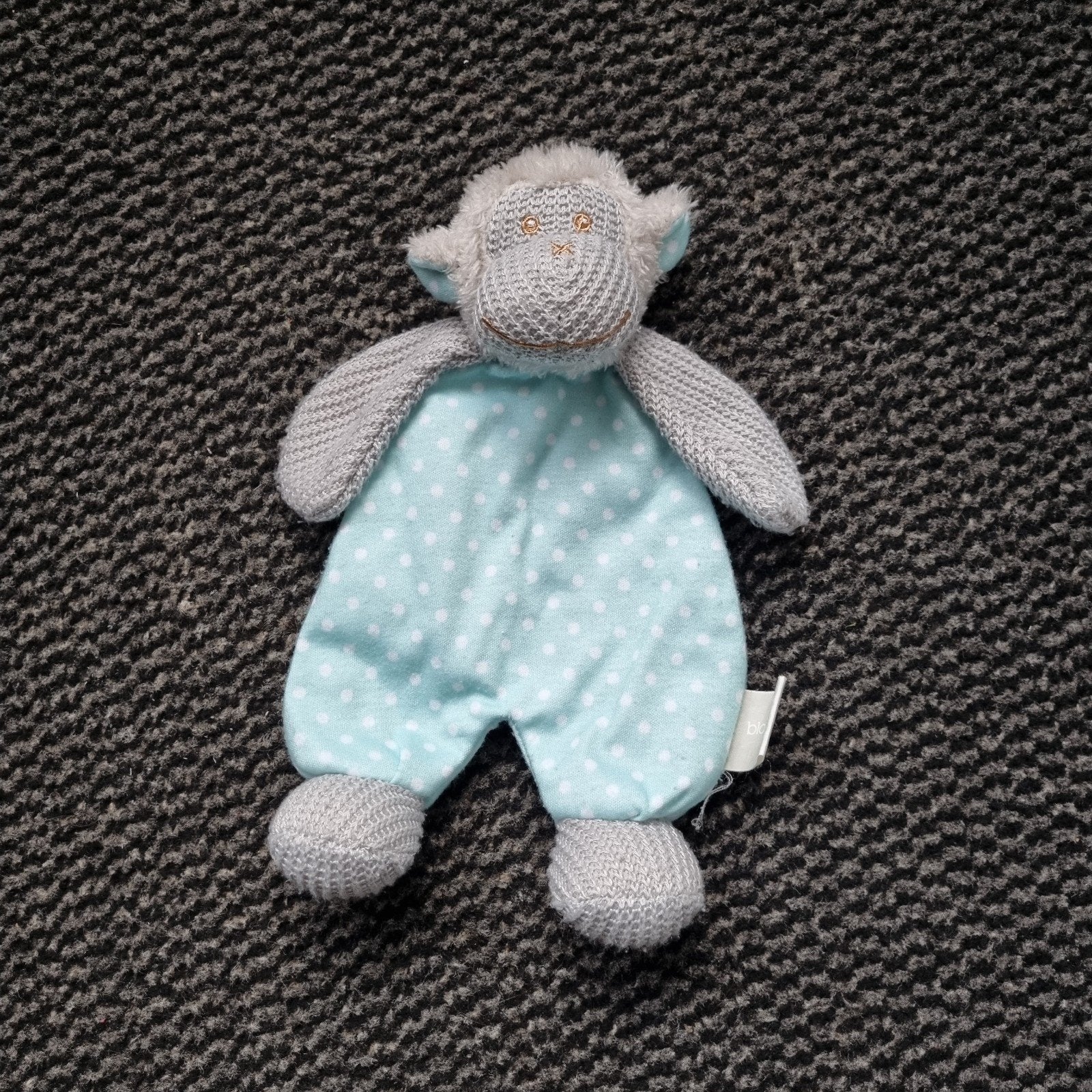 Bkauwe blokker aap blauw gebreid monkey, Ophalen of Verzenden