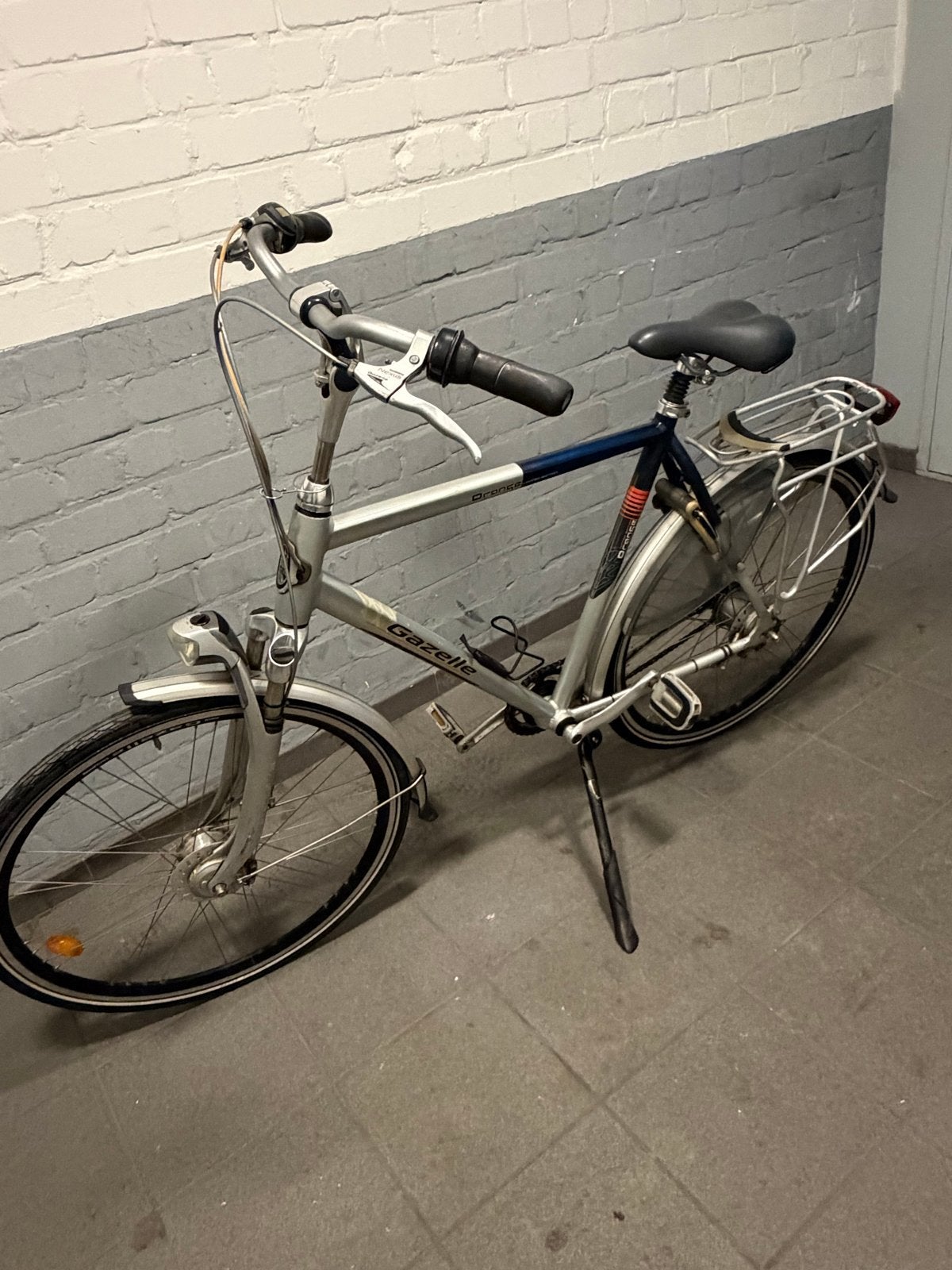 Gazelle Orange herenfiets zonder kettingkast, Ophalen, Gebruikt, Velgrem, Versnellingen
