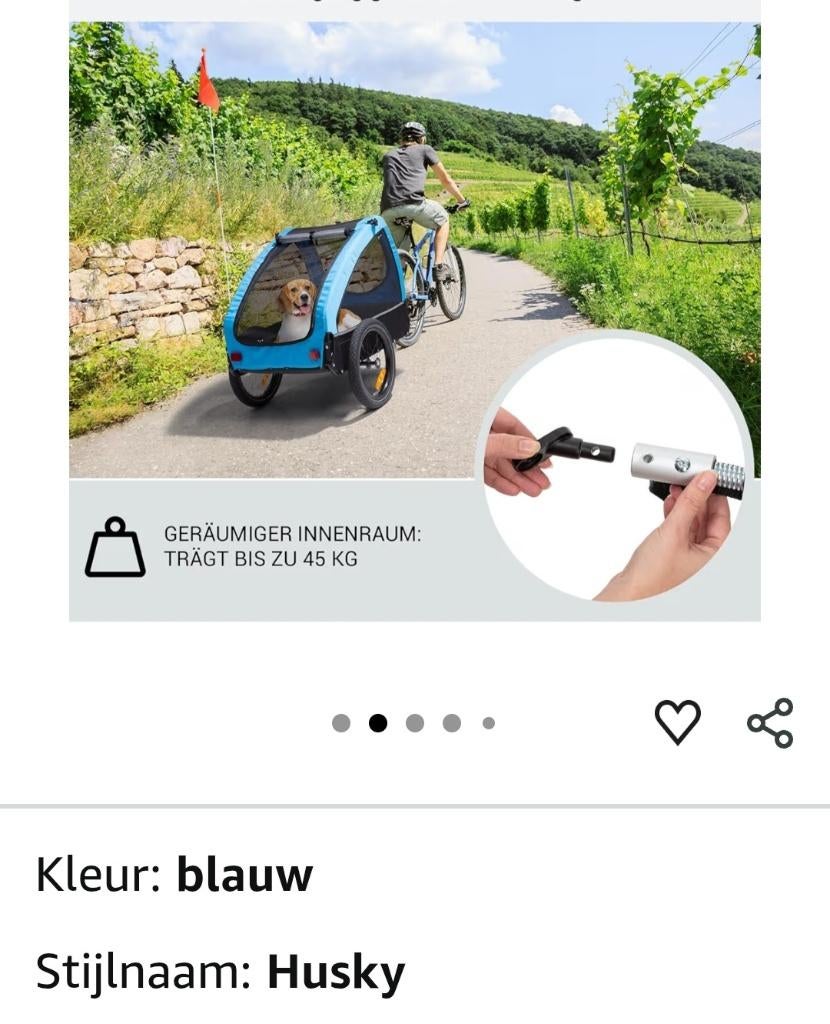 Fietsaanhanger fietsbuggy hond, Fietsen en Brommers, Fietsaccessoires | Aanhangers en Karren, Opvouwbaar, 20 tot 40 kg, Ophalen of Verzenden