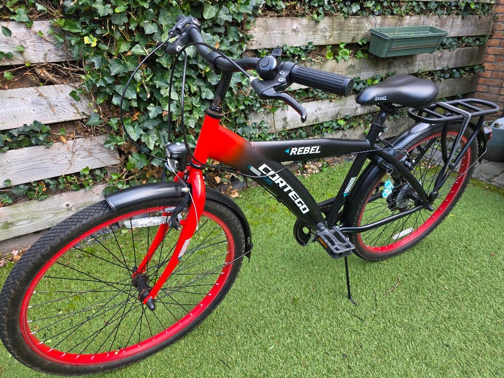 ZGAN Cortego Rebel Kinderfiets 26 inch Rood, Ophalen, 24 inch of meer, Staal, Velgrem