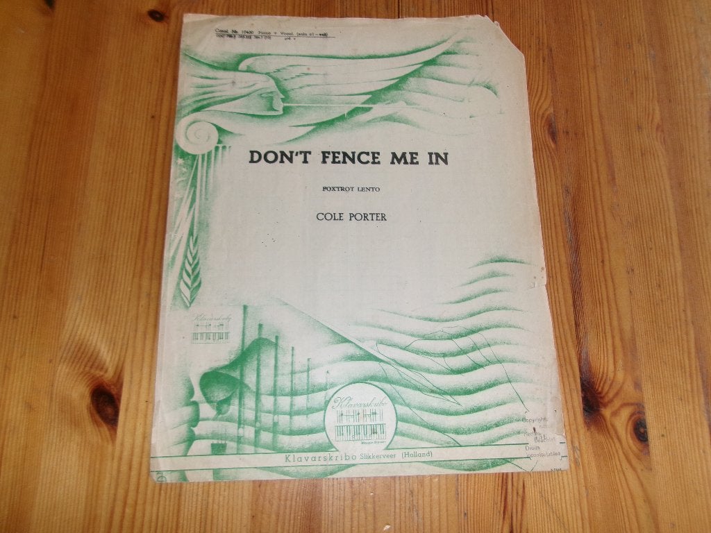 Don't fence me in - cole porter - klavarskribo, Piano, Gebruikt, Ophalen of Verzenden, Artiest of Componist