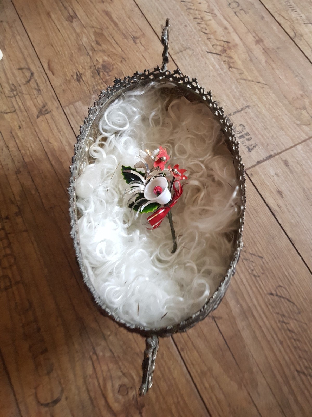 vintage kerstcorsage hulstbladeren, Ophalen of Verzenden
