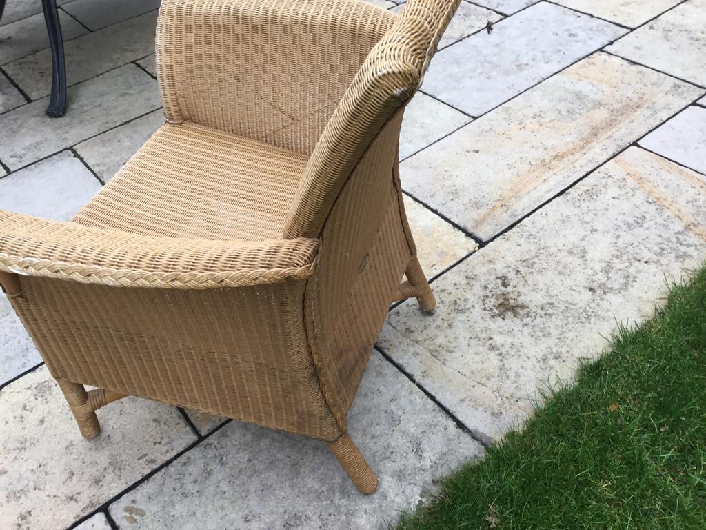 LLOYD LOOM fauteuil, stoel heerlijk zitten in huis of tuin, Ophalen, Zo goed als nieuw