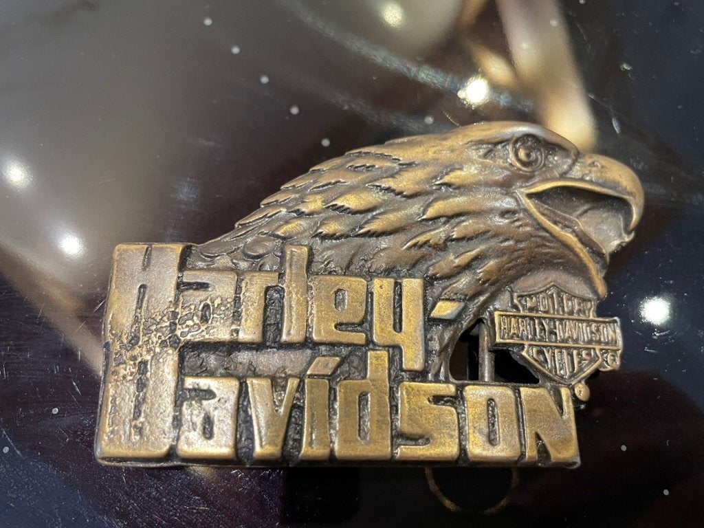 Vintage Harley Davidson Buckle eagle, Motoren, Ophalen of Verzenden