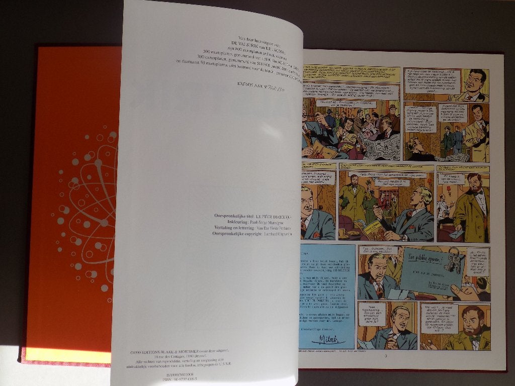 Blake en Mortimer - 06_HC_L_De valstrik [Nummer 708 van 750], Boeken, Eén stripboek, Ophalen of Verzenden, Zo goed als nieuw