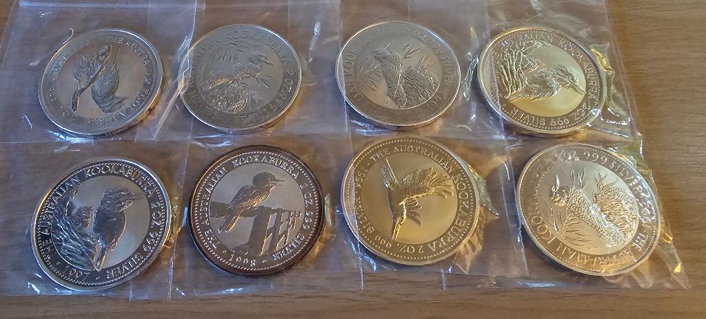 Kookaburra 2 oz .999 zilveren munten, Ophalen of Verzenden, Zilver